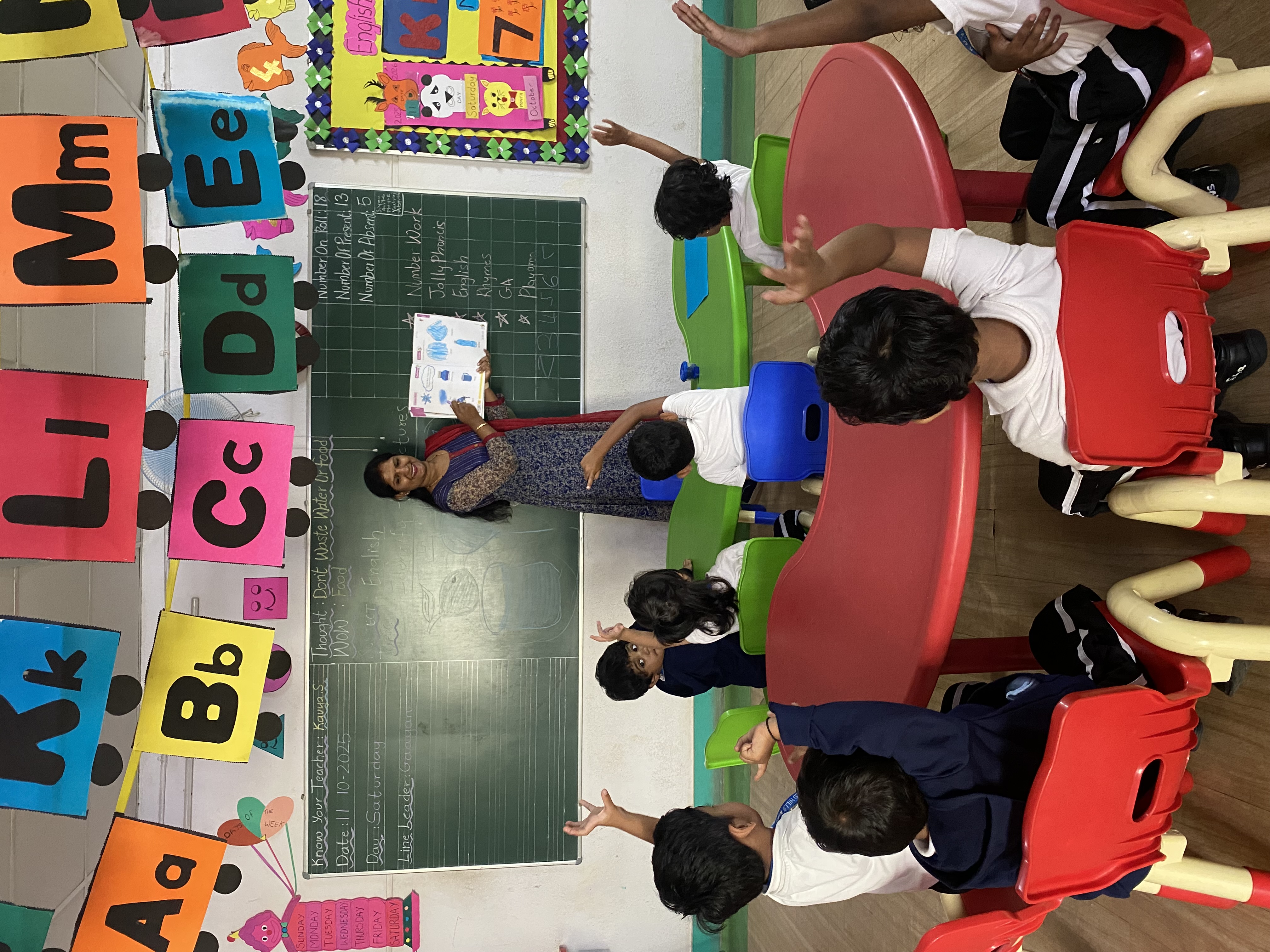 Teacher conducting a live class